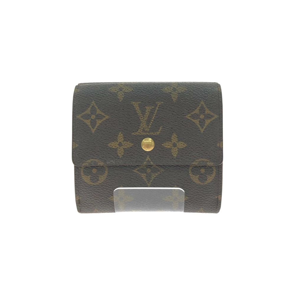 LOUIS VUITTON Monogram Double Hook Portemonnaie Billet Carte Brown